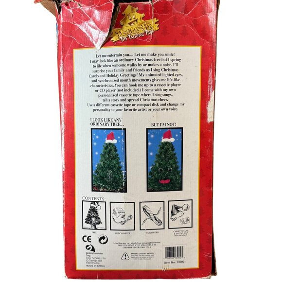 Gemmy 1996 Douglas Fir Animated Talking Christmas Tree With Accessories - WORKS - Picture 6 of 8